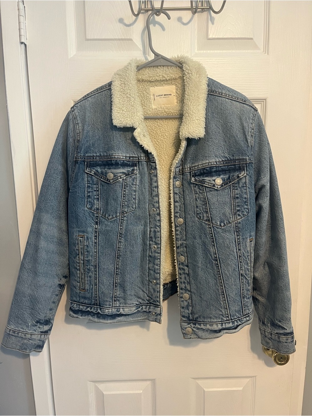 Lucky Brand Sherpa-Lined Denim Jacket